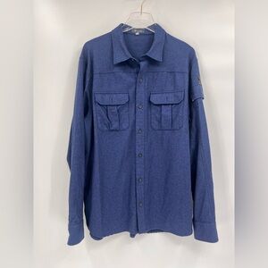 Ibex Blue long sleeve Northstar Shirt -‎ Men's size xl